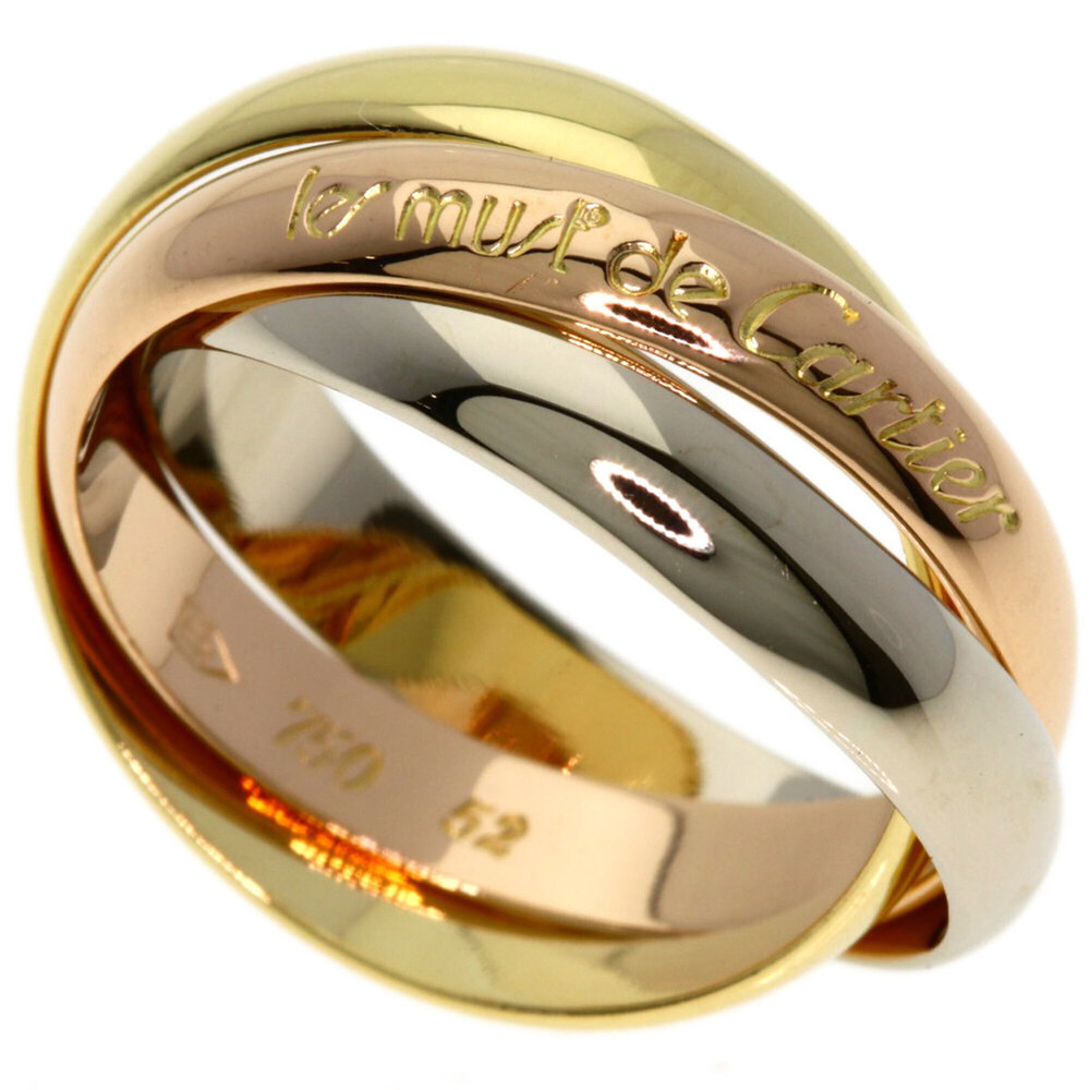 CARTIER Authentic 18k Gold Trinity Ring #52